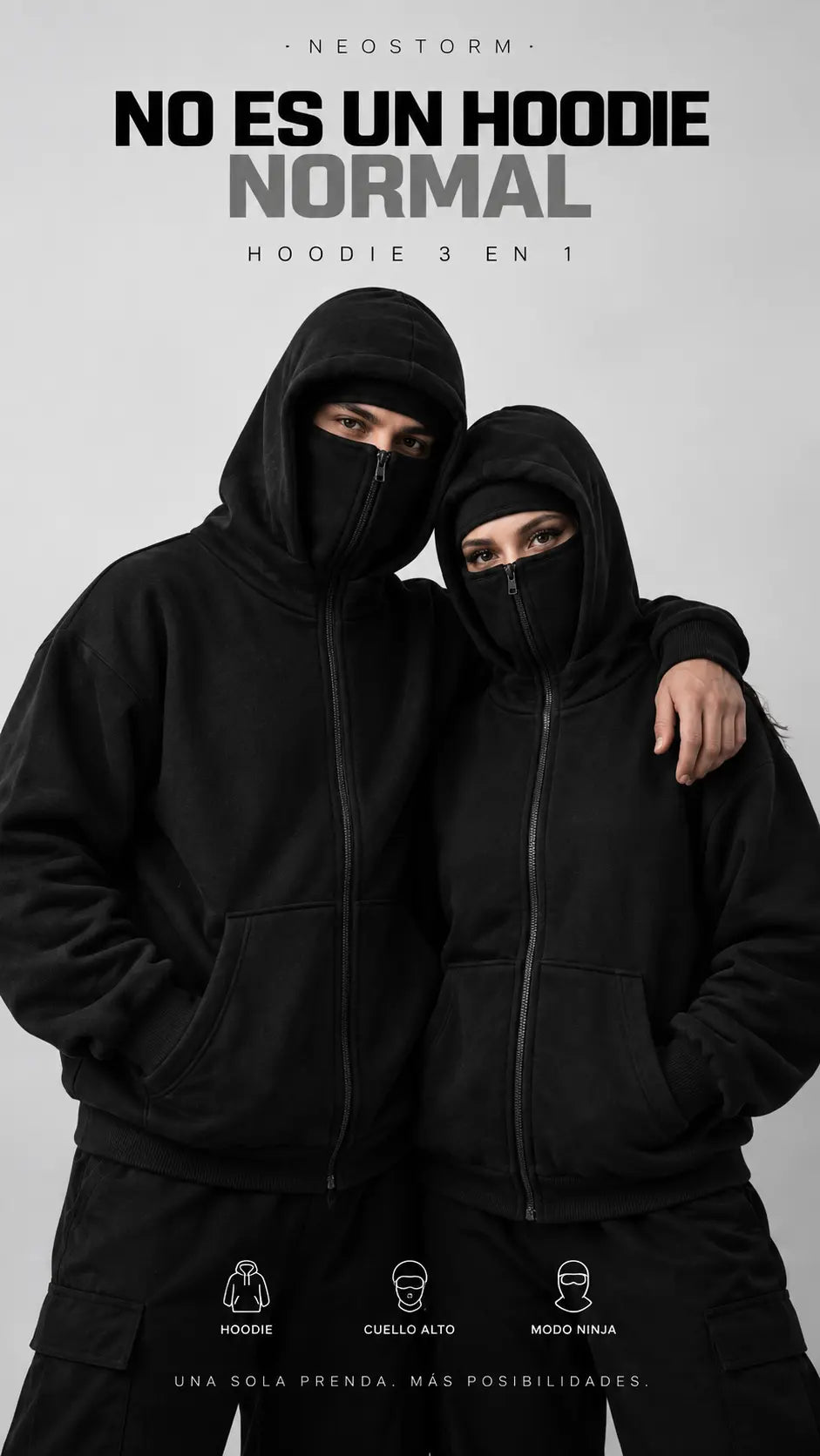 Hoodie Con Balaclava Premium ®